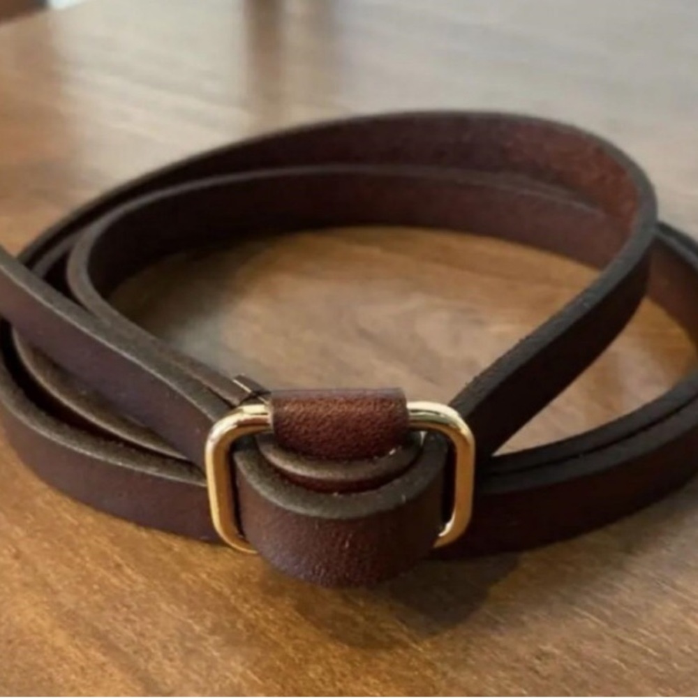 Classic Brown Leather Wrap Bracelet with Gold Accent